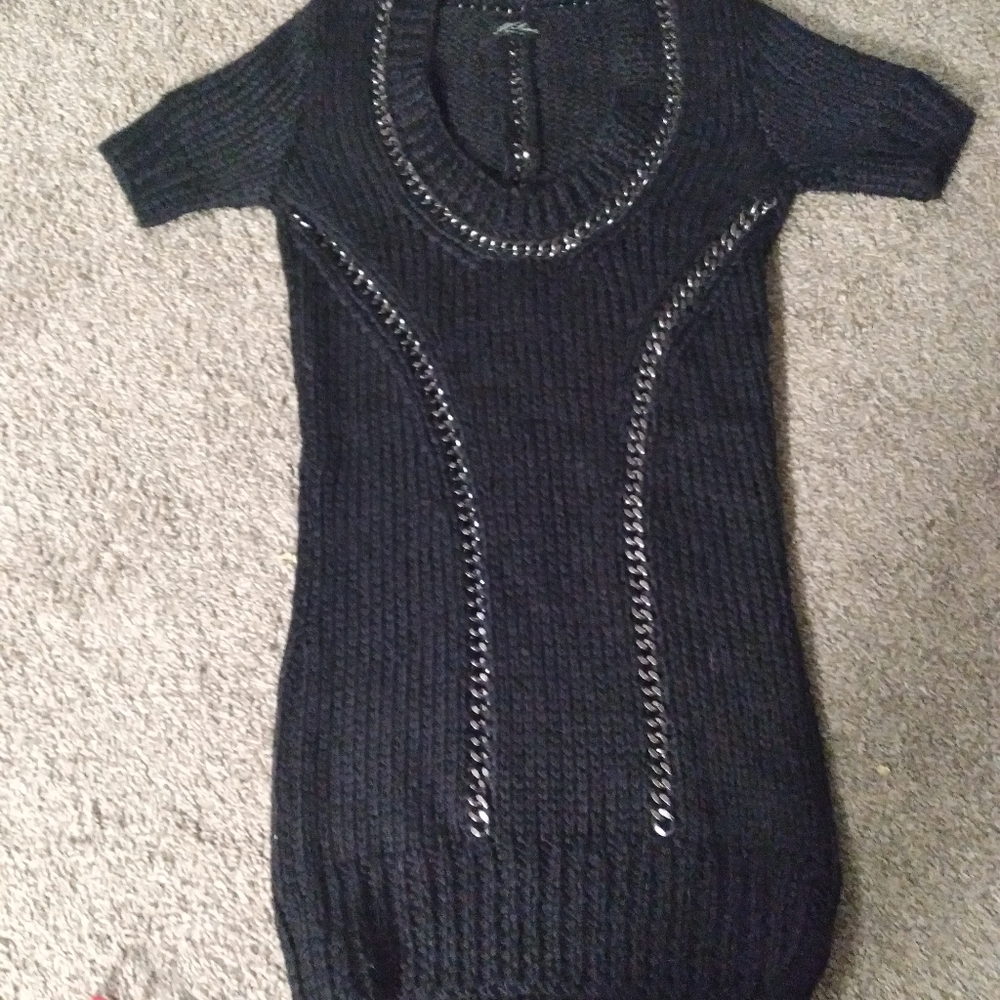 All Saints Spitalfields sweater knit tunic chain jumper dress 8US UK10